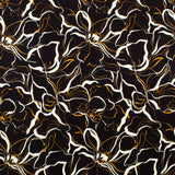 Challis de rayonne imprimé - NORA - 009 - Noir