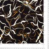 Challis de rayonne imprimé - NORA - 009 - Noir