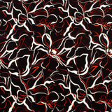 Challis de rayonne imprimé - NORA - 010 - Noir