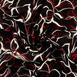 Challis de rayonne imprimé - NORA - 010 - Noir