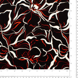 Challis de rayonne imprimé - NORA - 010 - Noir