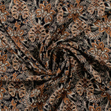 Challis de rayonne imprimé - NORA - 011 - Noir