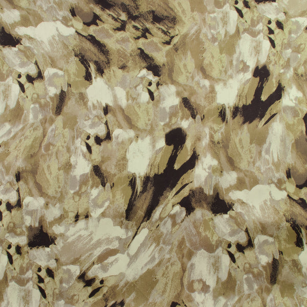 Rayon Satin Print - AROMA - 002 - Taupe