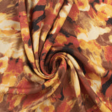 Rayon Satin Print - PANDORA - 001 - Rust