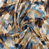 Rayon Satin Print - PANDORA - 002 - Blue