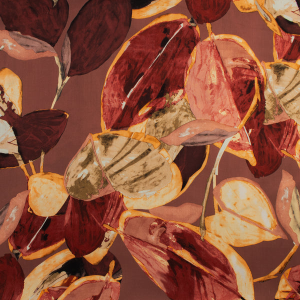 Rayon Satin Print - PANDORA - 003 - Red