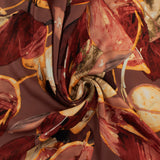 Rayonne satin imprimé - PANDORE - 003 - Rouge