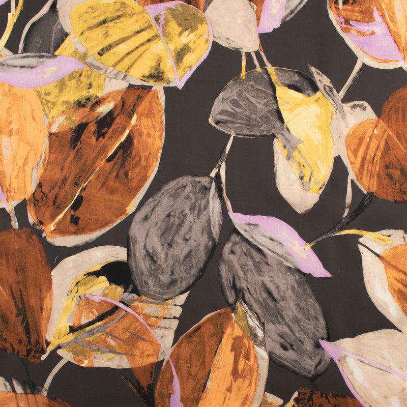 Rayonne satin imprimé - PANDORE - 004 - Noir