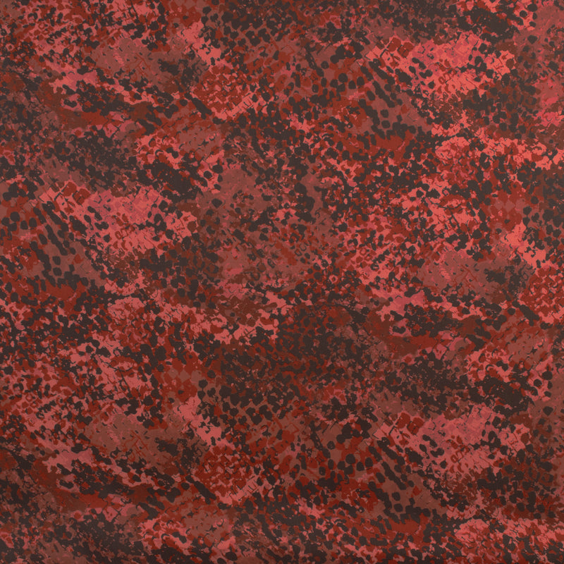 Rayon Satin Print - PANDORA - 005 - Red