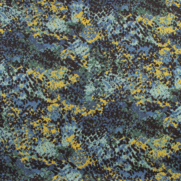 Rayon Satin Print - PANDORA - 006 - Blue