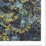 Rayonne satin imprimé - PANDORE - 006 - Bleu