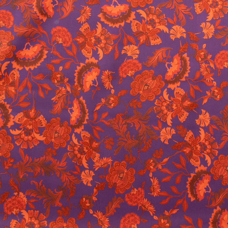 Rayon Satin Print - PANDORA - 001 - Purple