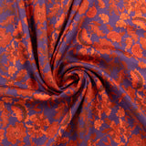 Rayon Satin Print - PANDORA - 001 - Purple