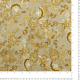 Rayonne satin imprimé - PANDORE - 002 - Taupe