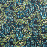 Rayonne satin imprimé - PANDORE - 003 - Marine