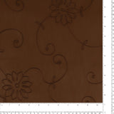Embroidered Faux Leather - ASHFORD - 003 - Mocha