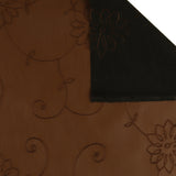 Embroidered Faux Leather - ASHFORD - 003 - Mocha