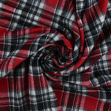 Heavy Wool Blend Plaid - WOODSMAN - 005 - Red