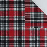 Heavy Wool Blend Plaid - WOODSMAN - 005 - Red