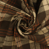 Heavy Wool Blend Plaid - WOODSMAN - 007 - Brown