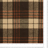 Heavy Wool Blend Plaid - WOODSMAN - 007 - Brown