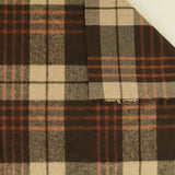 Heavy Wool Blend Plaid - WOODSMAN - 007 - Brown