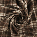 Heavy Wool Blend Plaid - WOODSMAN - 009 - Brown