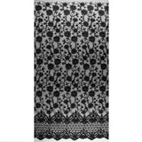 Embroidered Mesh - CROWN JEWELS - 064 - Black