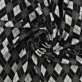 Argyle design Knit - MANHATTAN - 001 - Black