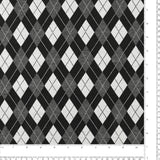 Argyle design Knit - MANHATTAN - 001 - Black