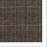 Mélange de laine pour manteau - Carreaux - WINDSOR - 002 - Noir