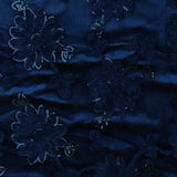 Embroidered chenille velvet - CROWN JEWELS - 001 - Midnight