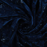 Embroidered chenille velvet - CROWN JEWELS - 001 - Midnight