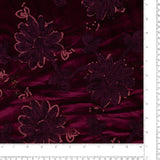 Embroidered chenille velvet - CROWN JEWELS - 003 - Wine