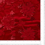 Velours chenille brodé - JOYAUX DE LA COURONNE - 005 - Rouge