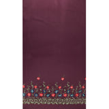 Tissu brodé pour manteau - WESTMINSTER - 005 - Mûre