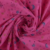 Printed Gauze Cotton - NAP TIME - 002 - Hot Pink