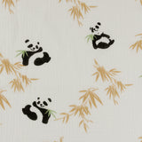 Gaze de Coton imprimé - LE DODO - 003 - Blanc