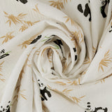 Gaze de Coton imprimé - LE DODO - 003 - Blanc