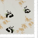 Gaze de Coton imprimé - LE DODO - 003 - Blanc