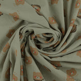 Printed Gauze Cotton - NAP TIME - 004 - Sage