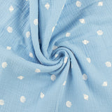 Printed Puff Double Gauze - SUMMER ESSENTIALS - 002 - Soft Blue