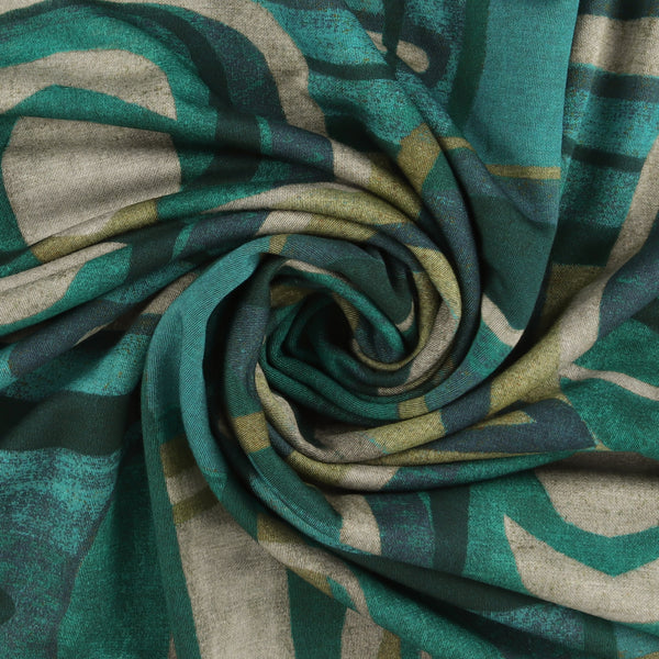 Knit Print - BLUE HORIZON - 002 - Teal