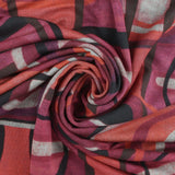 Tricot imprimé -ANDROMÈDE - 002 - Aubergine