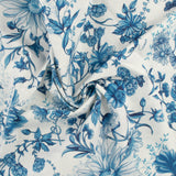 Popeline de Coton Imprimé - PRINCESSE CHARLOTTE - 008 - Bleu