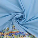 Popeline de coton imprimée - Avery - 003 - Bleu Poudre