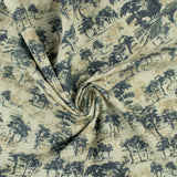Popeline de Coton Imprimé - <MANSFIELD> - 002 - Naturel