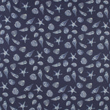 Cotton Poplin Print -MANSFIELD - 005 - Navy