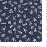 Cotton Poplin Print -MANSFIELD - 005 - Navy