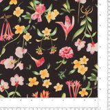 Cotton Poplin Print - COVENT GARDEN - 001 - Black